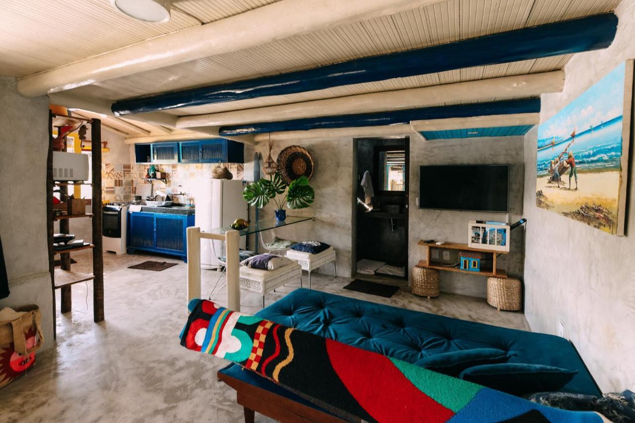 Вилла Casinha Azul Caraiva - Casa Completa Na Beira Do Rio Экстерьер фото
