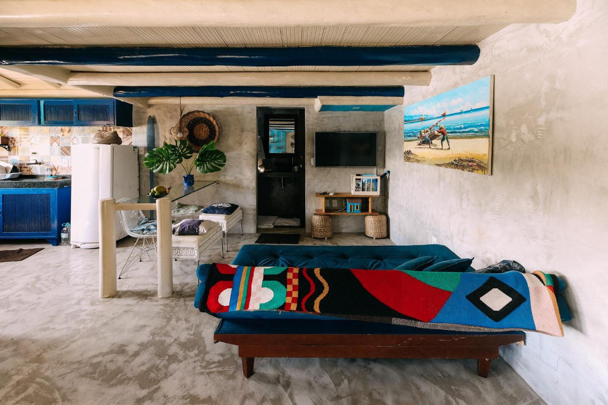 Вилла Casinha Azul Caraiva - Casa Completa Na Beira Do Rio Экстерьер фото